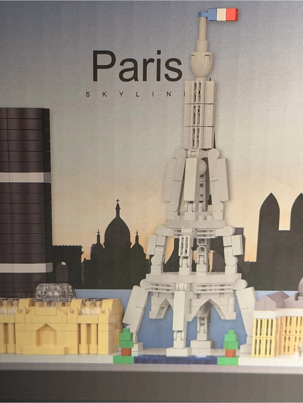 City-Skyline Paris Miniature Building Block Set! Shadow box finish! New!